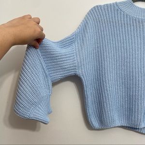 F21 Cropped Mock Turtleneck Knit Sweater